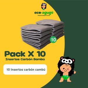 Pack por 10 Insertos carbón bambú